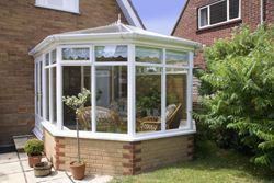 Conservatory attached to rear of house